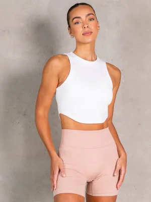 Stride Rib Tank - White