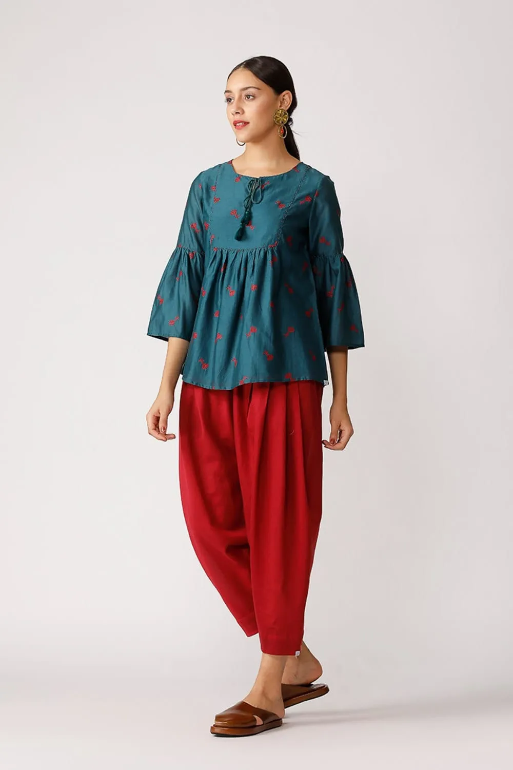 Triffis Embroidered Peasant Top