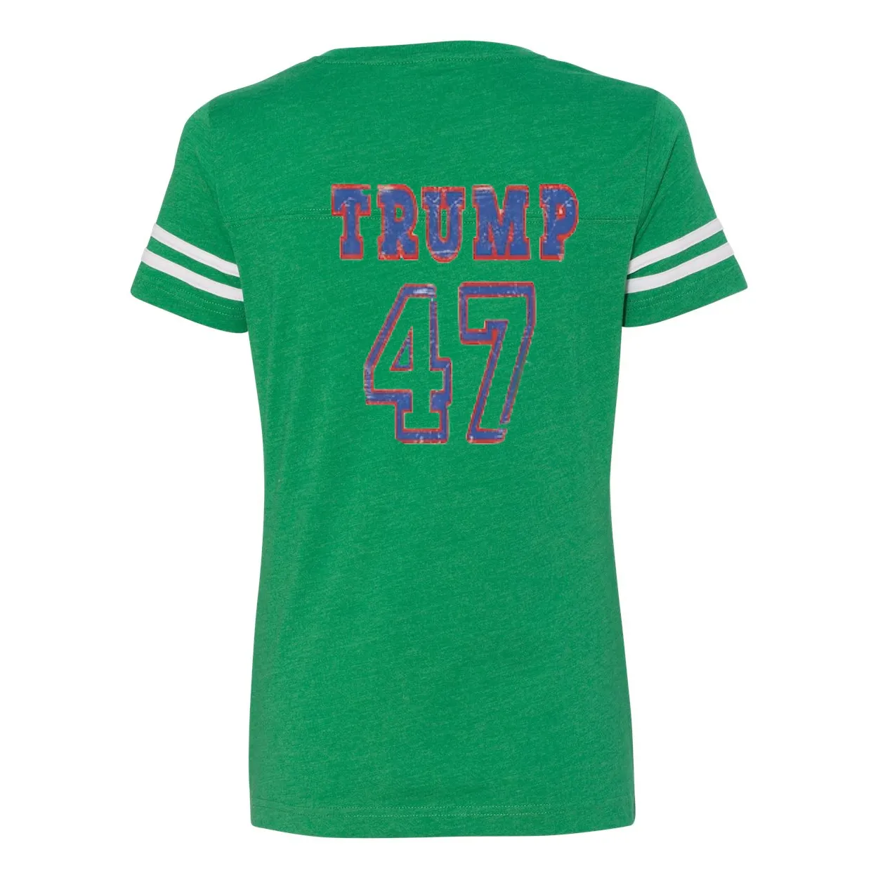 Trump 47 Double Side Printed Women's Football V-Neck T-Shirt