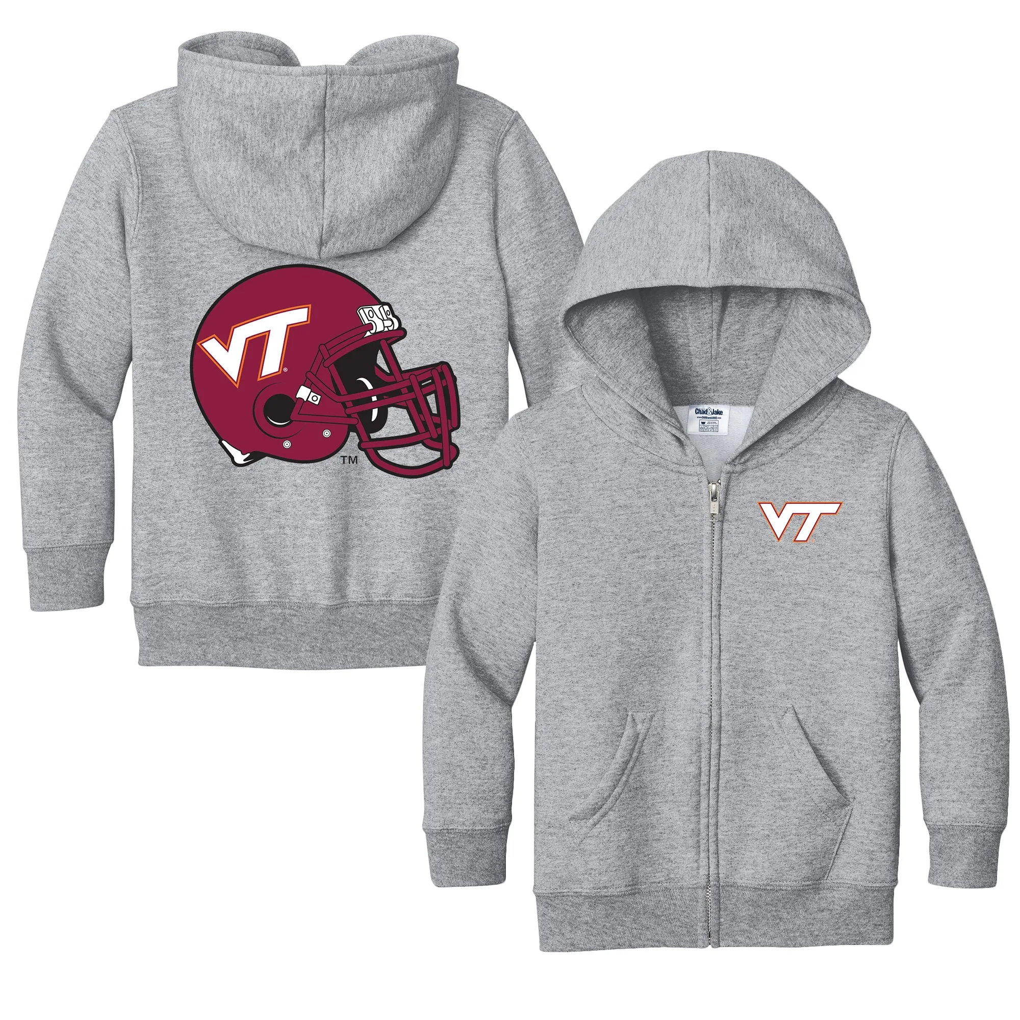 Virginia Tech Hokies Logo Toddler Full-Zip Sweatshirt