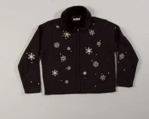 White Flakes-Large Christmas Sweater