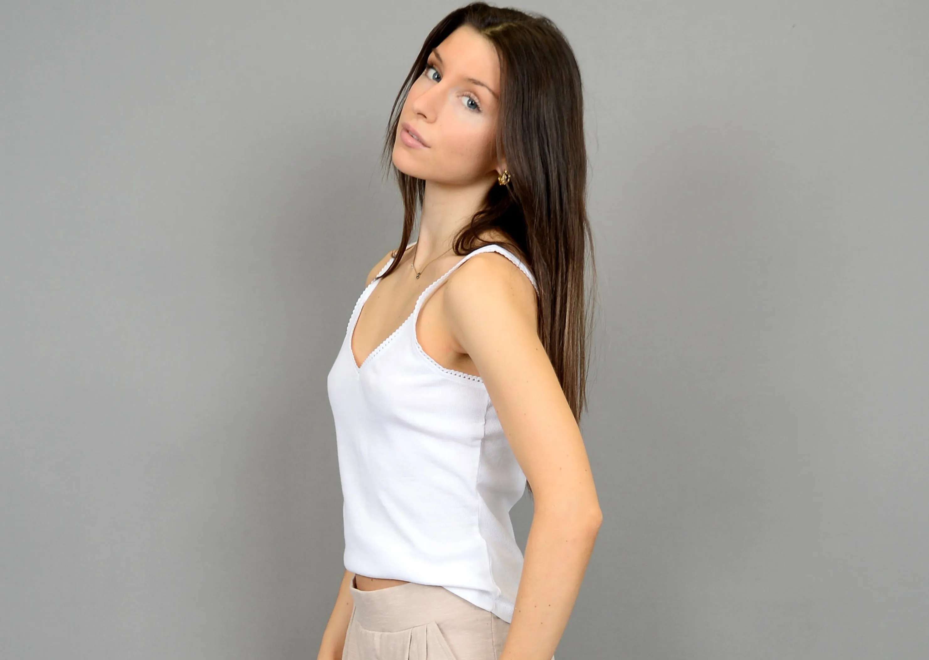 Zaya Strap Cami | White