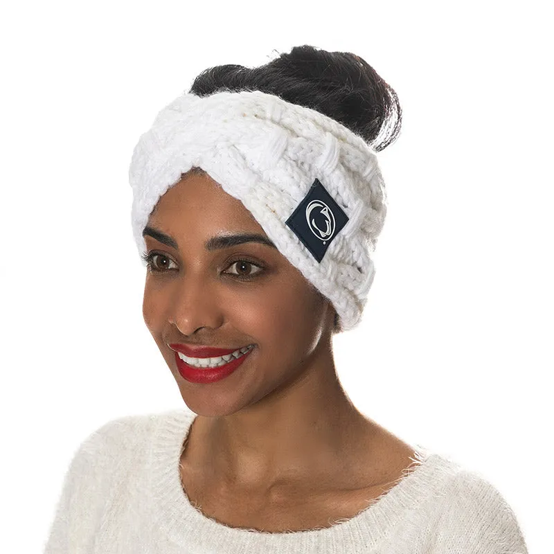 ZooZatz Chunky White Knit Headband